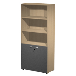 LIBRERIA alta metal + arm. basso bianco/antracite/bianco/str.bianco ESSENCE
