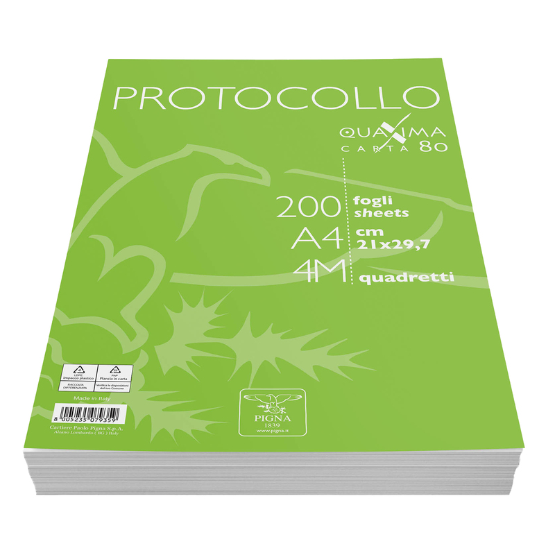 PROTOCOLLO A4 4MM 200FG 80GR PIGNA
