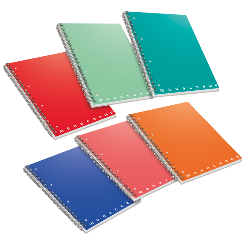 MAXIQUADERNO A4 SPIRALATO c/fori microperf 80gr 70fg 1rigo MONOCROMO PIGNA