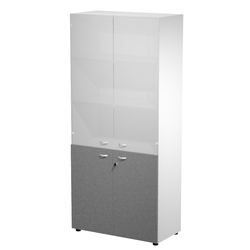 LIBRERIA alta metal + arm. basso rovere/rovere/rovere/str.antracite ESSENCE