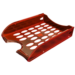 Vaschetta portacorrispondenza forate E040 rosso trasp.FELLOWES