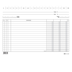 100 SCHEDE 3 COLONNE ORIZZONTALI 17X24CM E3369BL