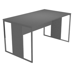 SCRIVANIA SINGOLA 160X80cm antracite - gamba ANTRACITE - ESSENCE