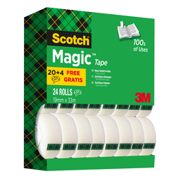 Promo pack 20+4 nastro adesivo ScotchR Magic 810 19mmx33mt