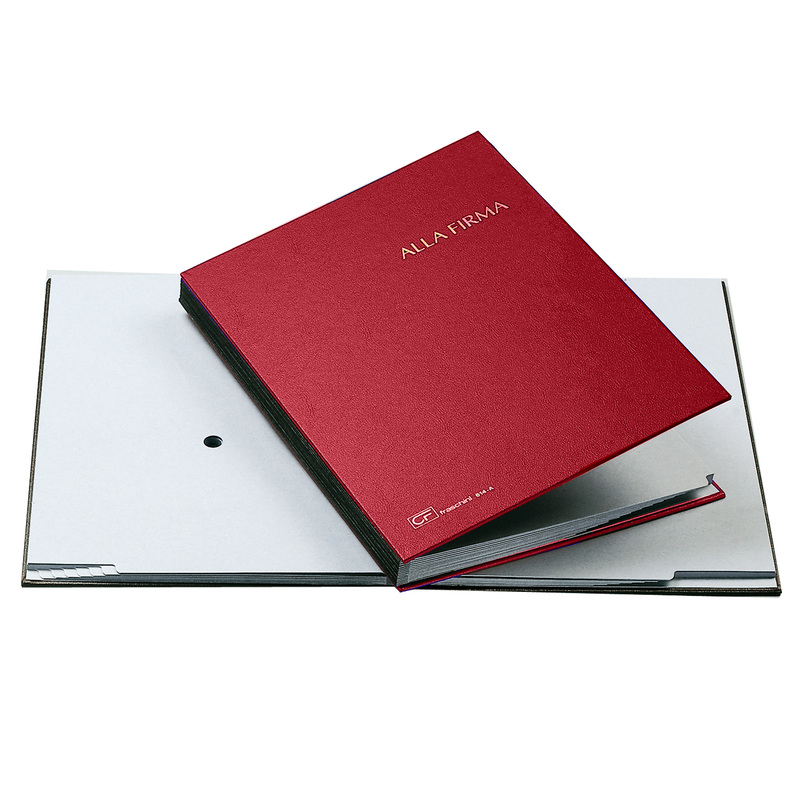 LIBRO FIRMA 14 PAGINE 24X34CM ROSSO 614-A FRASCHINI