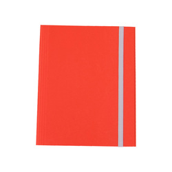 CARTELLINA 3 LEMBI C/ELASTICO FIBRONE 27X37CM ROSSO 75 CDG