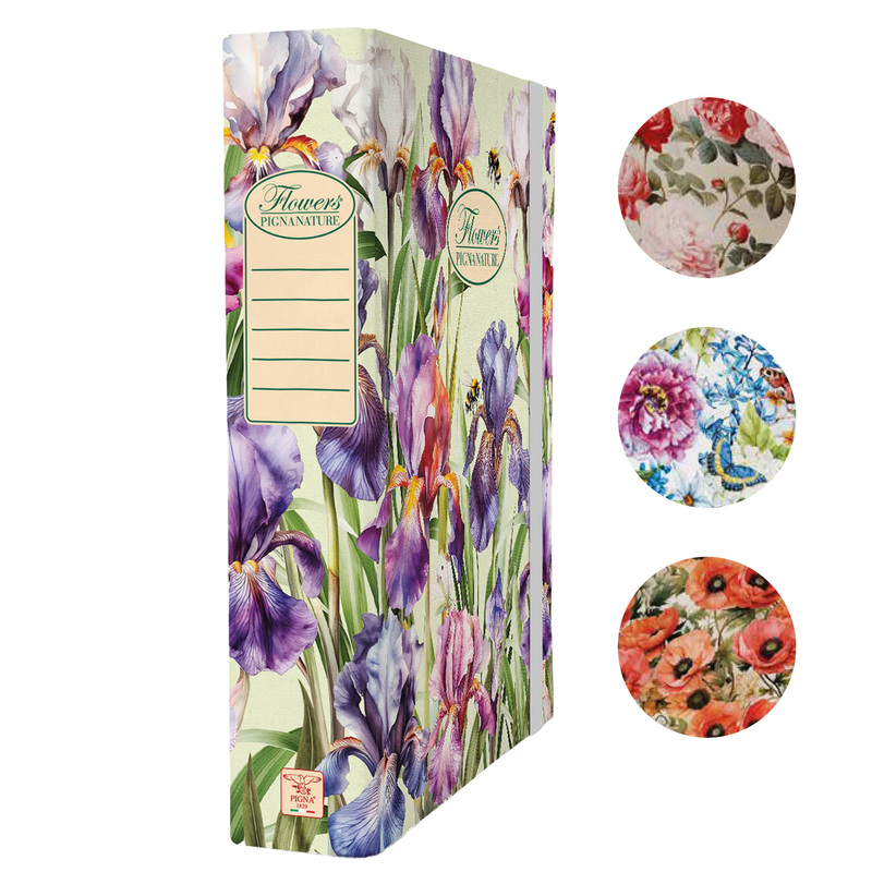 Cartella progetti con elastico 24x34cm dorso 7cm Pigna Nature Flowers