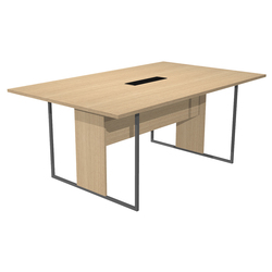 Tavolo riunione 120x110cm Rovere / gamba antracite opaco ESSENCE