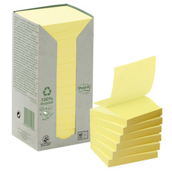 BLOCCO 100foglietti Post-itR Z-Notes Green 76x76mm R330-1T GIALLO RICICL.100