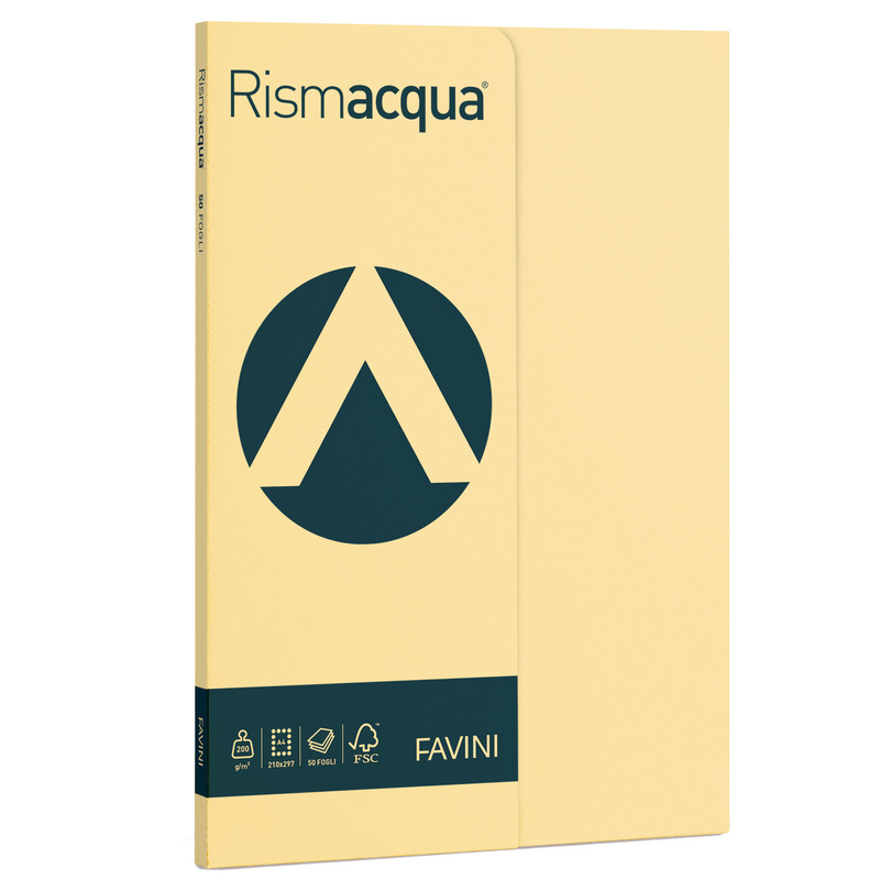 Carta RISMACQUA SMALL A4 200gr 50fg camoscio 02 FAVINI