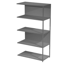 LIBRERIA 4 ripiani 90x44H122cm con struttura metal BIANCO - ANTRACITE Modular