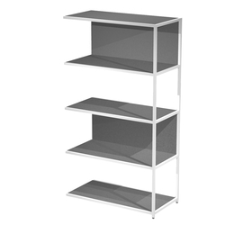 LIBRERIA 5 ripiani 90x44H161cm con struttura metal ANTRAC. - ANTRACITE Modular