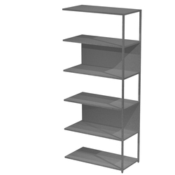 LIBRERIA 5 ripiani 90x44H161cm con struttura metal BIANCO - ANTRACITE Modular