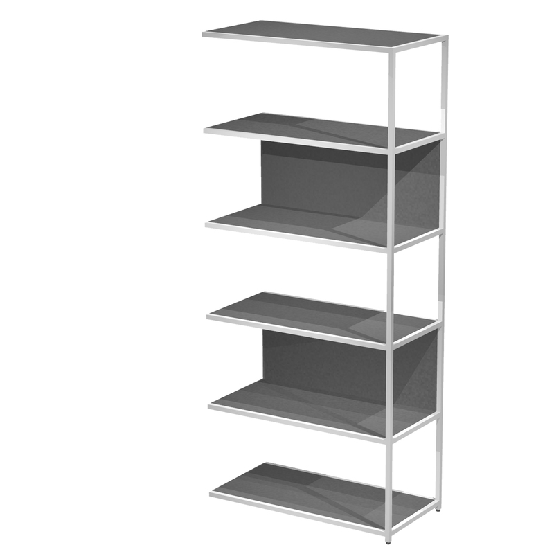MODULO AGGIUNTIVO libreria Modular 90x44H200cm con struttura BIANCO - ANTRACITE