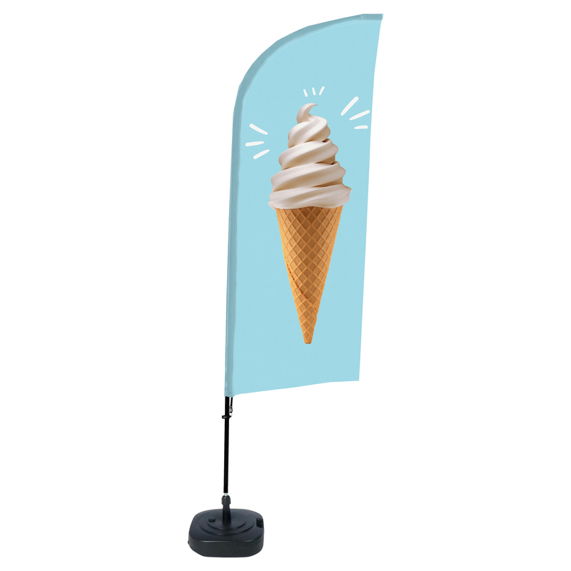 Bandiera a vela GELATO con base riempibile