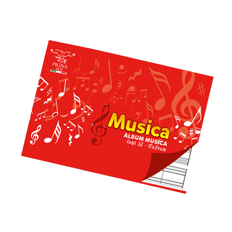 ALBUM MUSICA 17X24CM 16FG 85GR 5 PENTAGRAMMI