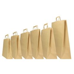 BLISTER 25 SHOPPERS 22X10X29CM AVANA NEUTRO PIATTINA