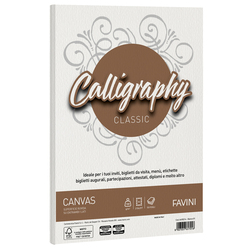 Carta CALLIGRAPHY CANVAS 100gr A4 50fg bianco 01 FAVINI