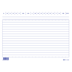100 SCHEDE RIGATE ORIZZONTALE 15X21CM E3246BL EDIPRO