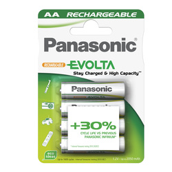 BLISTER 4 PILE STILO RICARICABILI AA 1,2V INFINIUM PANASONIC