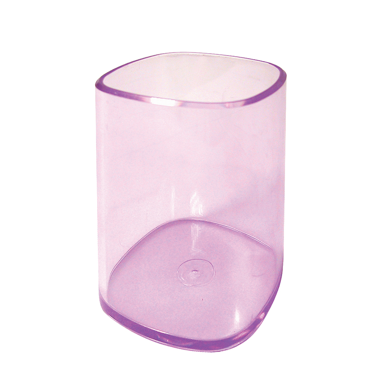 PORTAPENNE BICCHIERE TRASPARENTE VIOLA ARDA