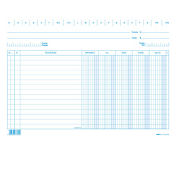 100 SCHEDE DARE/AVERE/SALDO/IVA 17x24CM ORIZZ. E3379 Edipro