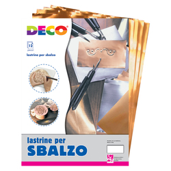 12 LASTRINE ALLUMINIO/RAME 20x30CM 113/4 DECO