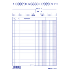 100 SCHEDE 2 COLONNE VERTICALE 15X10.5CM E3106BL EDIPRO
