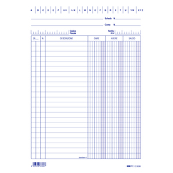 100 SCHEDE VERTICALE 21X15CM DARE/AVERE/SALDO E3336BL