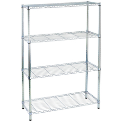 LIBRERIA 4 RIPIANI ACCIAIO CROMATO 36x90cmH137cm ARCHIMEDE LIGHT