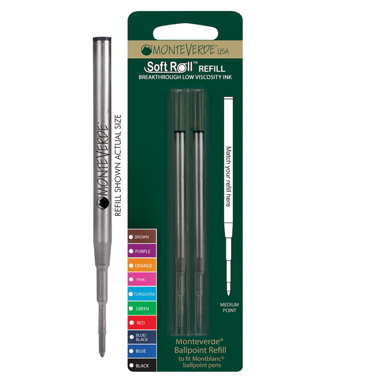 Blister 2 refill per SFERA Montblanc R NERO PUNTA MEDIA