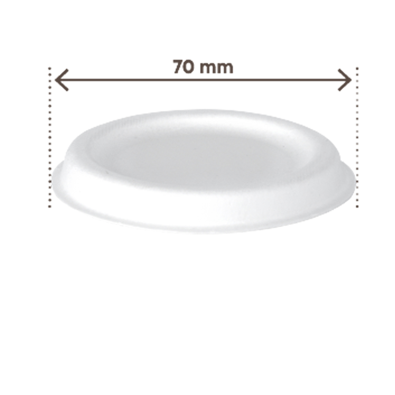 100 Coperchi per coppetta porta salse monouso 60ml bianco Signor Bio (Delist)