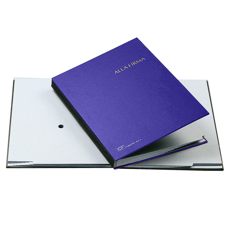 LIBRO FIRMA 14 PAGINE 24X34CM BLU 614-A FRASCHINI