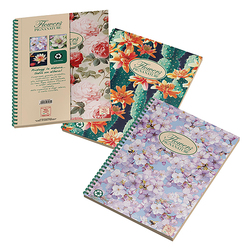 BLOCCO SPIRALE 232X297MM 5MM A4 80GR 120FG PIGNA NATURE FLOWERS