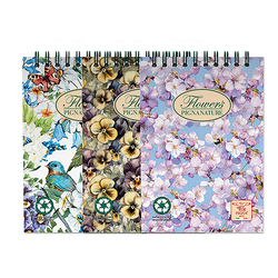 BLOCCO SPIRALE 5MM A5 80GR 50FG PIGNA NATURE FLOWERS