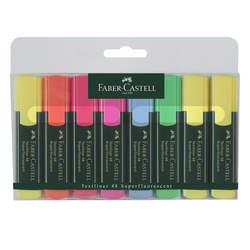 BUSTA 8 EVIDENZIATORI TEXTLINER 1548 FABER CASTELL