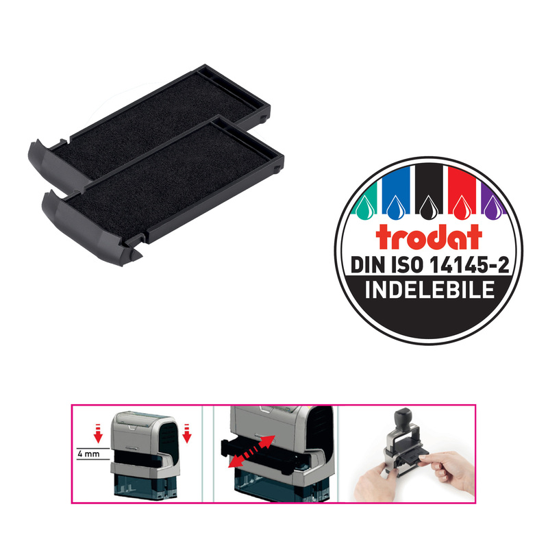 BLISTER DA 2 TAMPONI 6/9413 NERO TRODAT