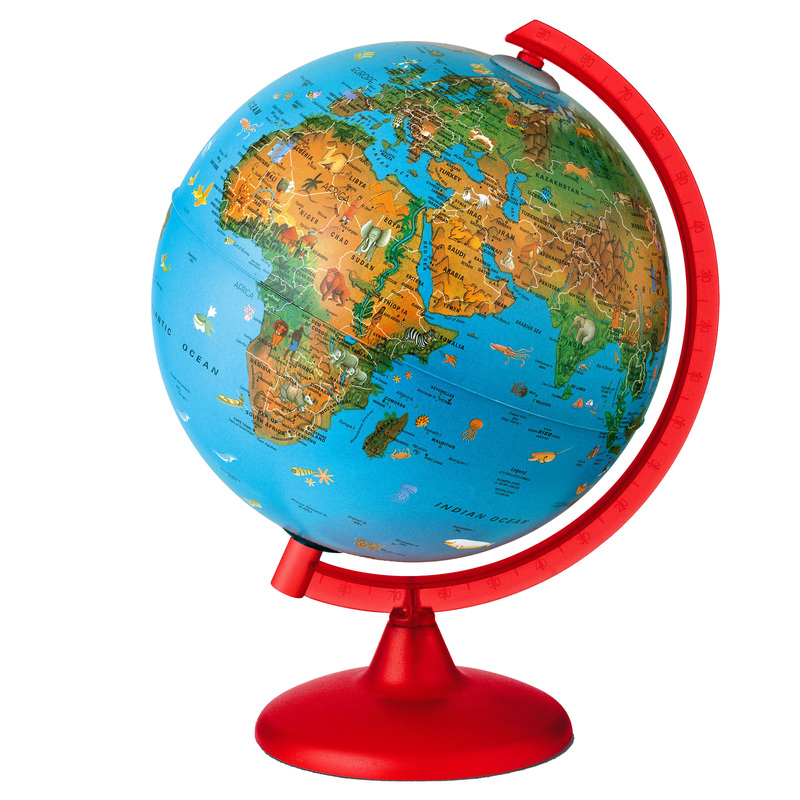 GLOBO GEOGRAFICO ILLUMINATO ZOO GLOBE D 26CM Tecnodidattica