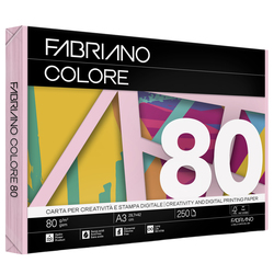 Carta Fabriano Colore A3 80GR 250FG COL.TENUE ROSA