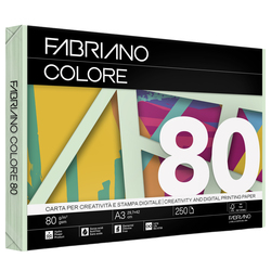 Carta Fabriano Colore A3 80GR 250FG COL.TENUE VERDE CHIARO