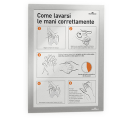 Cornice espositiva adesiva DuraframeR A4 21X29,7cm silver DURABLE
