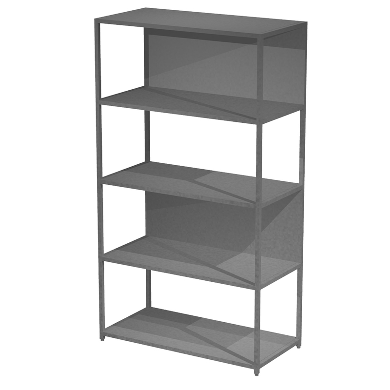 LIBRERIA 5 ripiani 90x44H161cm con struttura metal ANTRAC. - ANTRACITE Modular