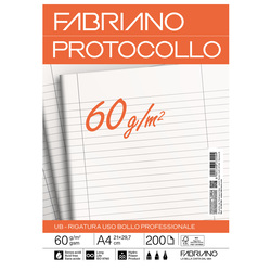 Protocollo uso bollo 200fg 60gr f.to A3 chiuso (21x29,7cm) Fabriano