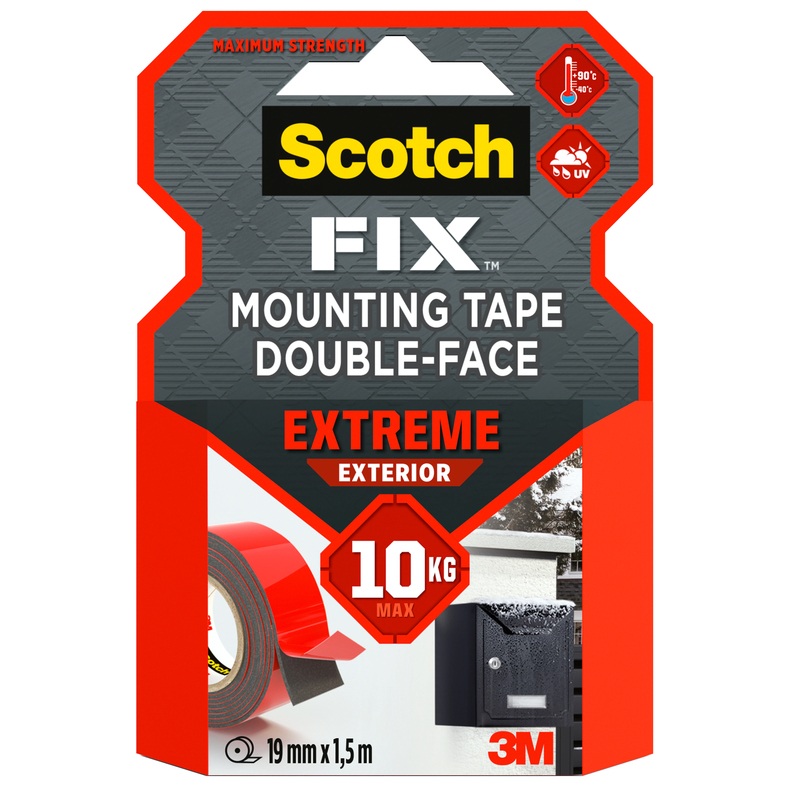 Nastro biadesivo Scotch FIX Extreme 19MMX1,5MT EXTRA-FORTE grigio ScotchR