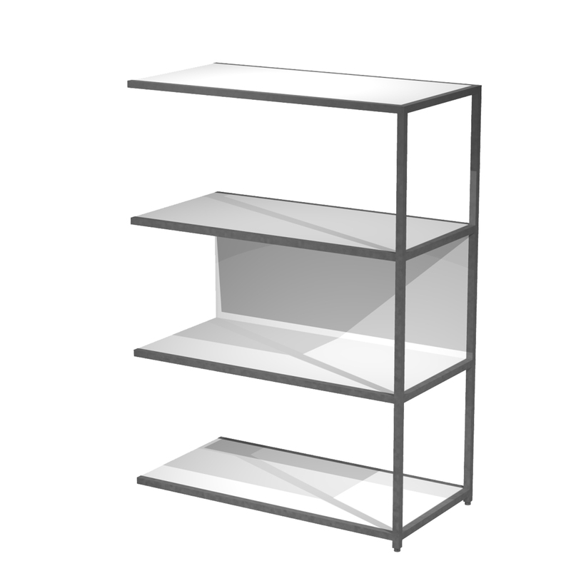 MODULO AGGIUNTIVO libreria Modular 90x44H122cm con struttura ANTRACITE - BIANCO