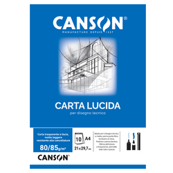 BLOCCO CARTA LUCIDA MANUALE 210x297mm 10FG 80GR CANSON