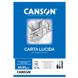 BLOCCO CARTA LUCIDA MANUALE 230x330mm 10FG 80GR CANSON