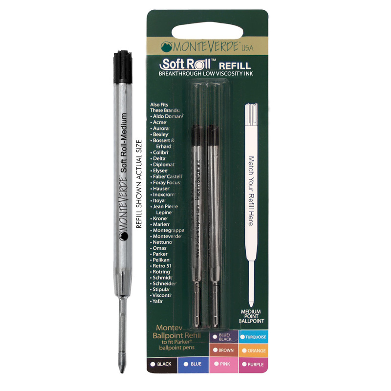 Blister 2 refill per SFERA Parker R NERO PUNTA MEDIA