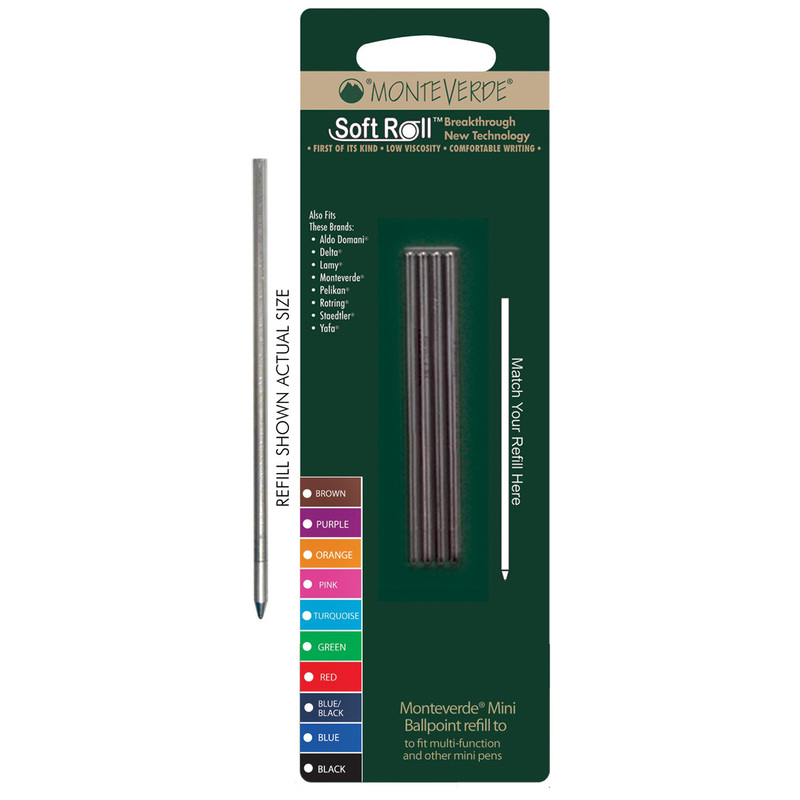 Blister 4 MiniRefill punta media blu MONTEVERDE