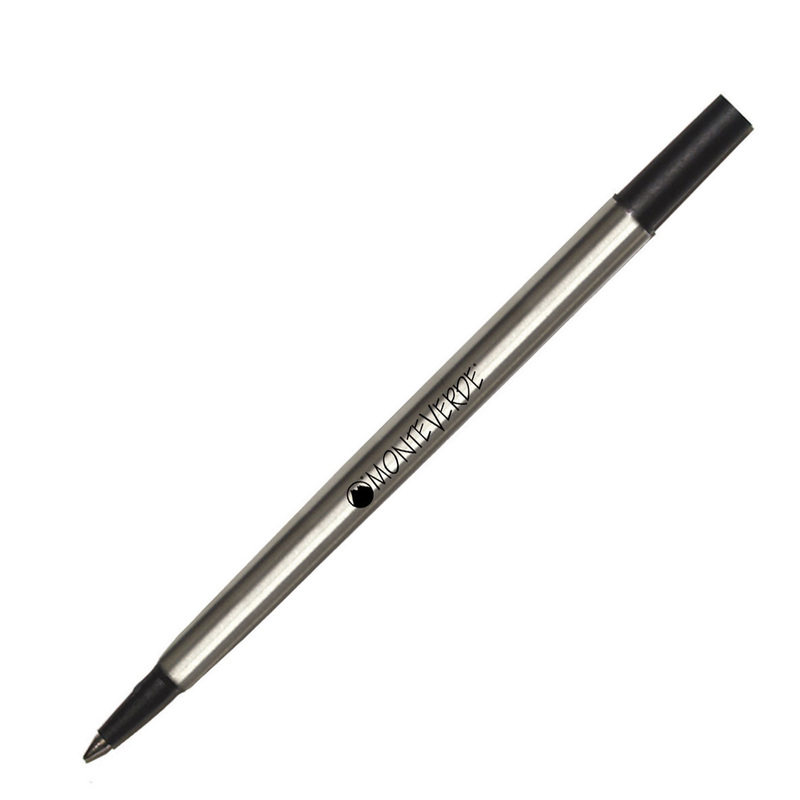 Blister 2 refill in metallo per ROLLER Parker R NERO PUNTA FINE